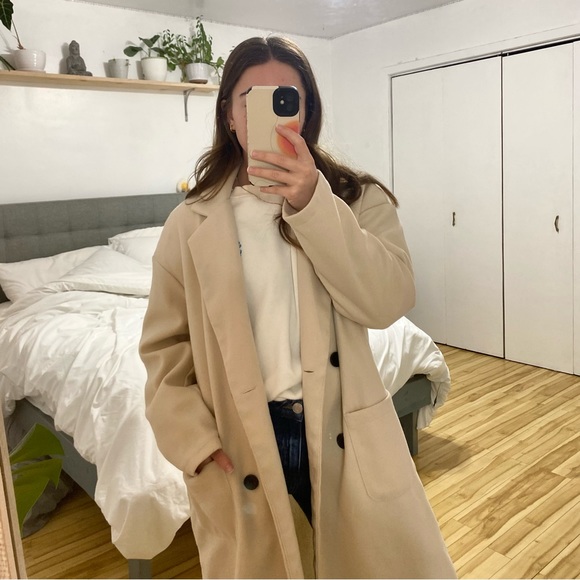 beige overcoat - Picture 2 of 6